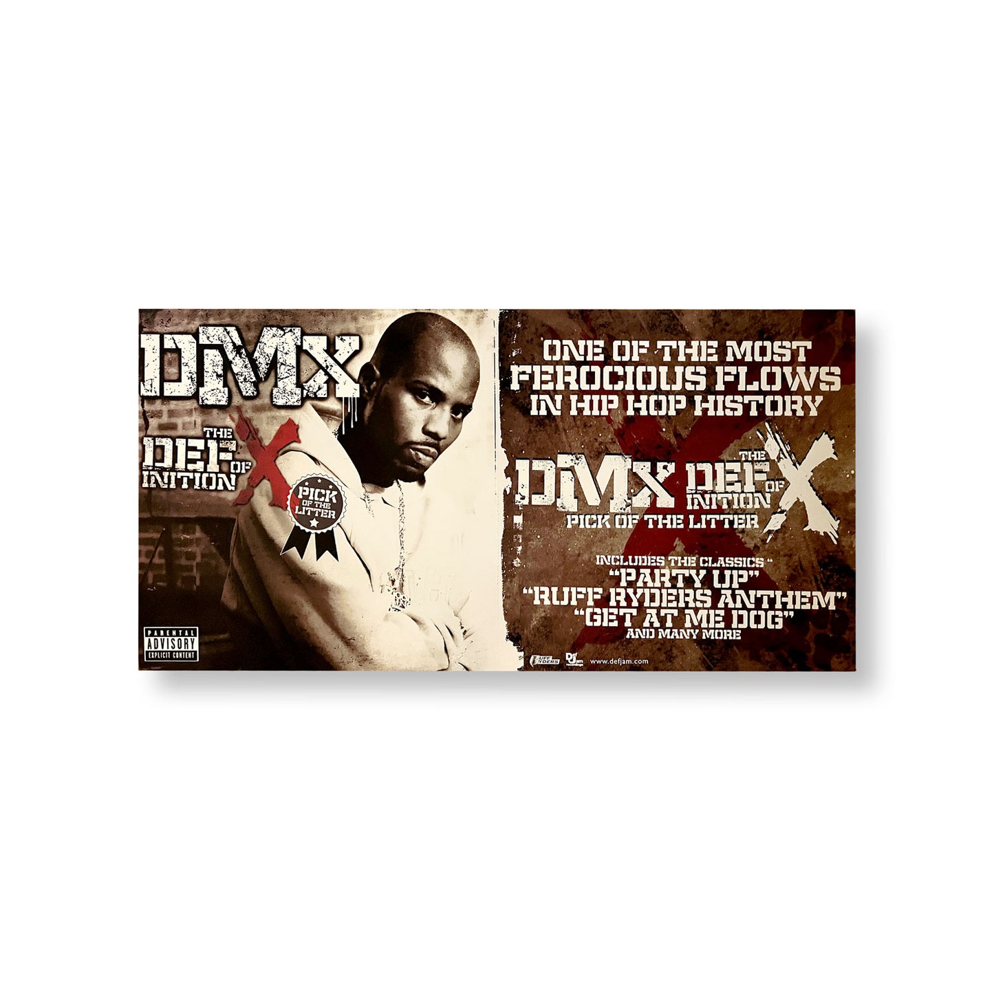 DMX, "The Def of Inition" 12 x 24" Double-sided promotional flat/Calendar *Rare