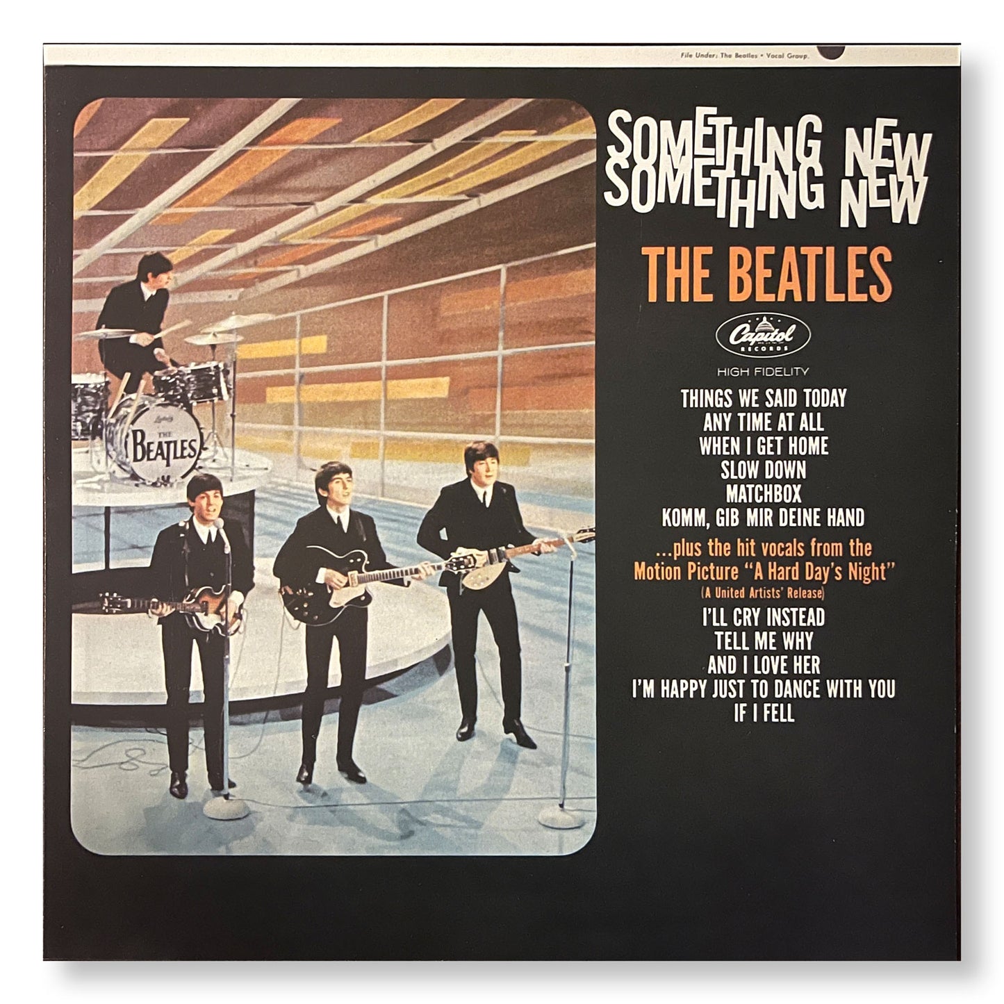The Beatles, "Something New" 12 x 12" Original Double-sided promotional flat