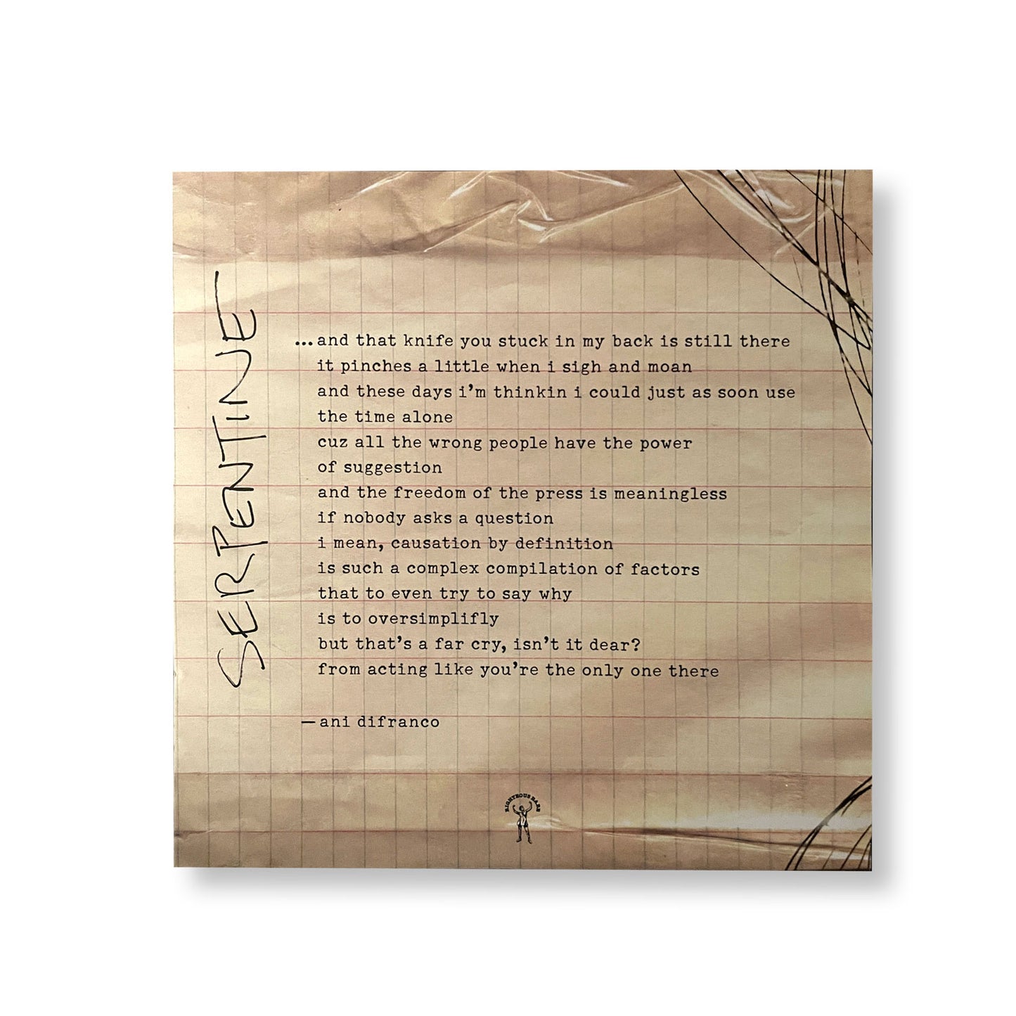 Ani Difranco "Carnegie Hall 04.06.02" 12 x 12" Original Double-sided promotional flat