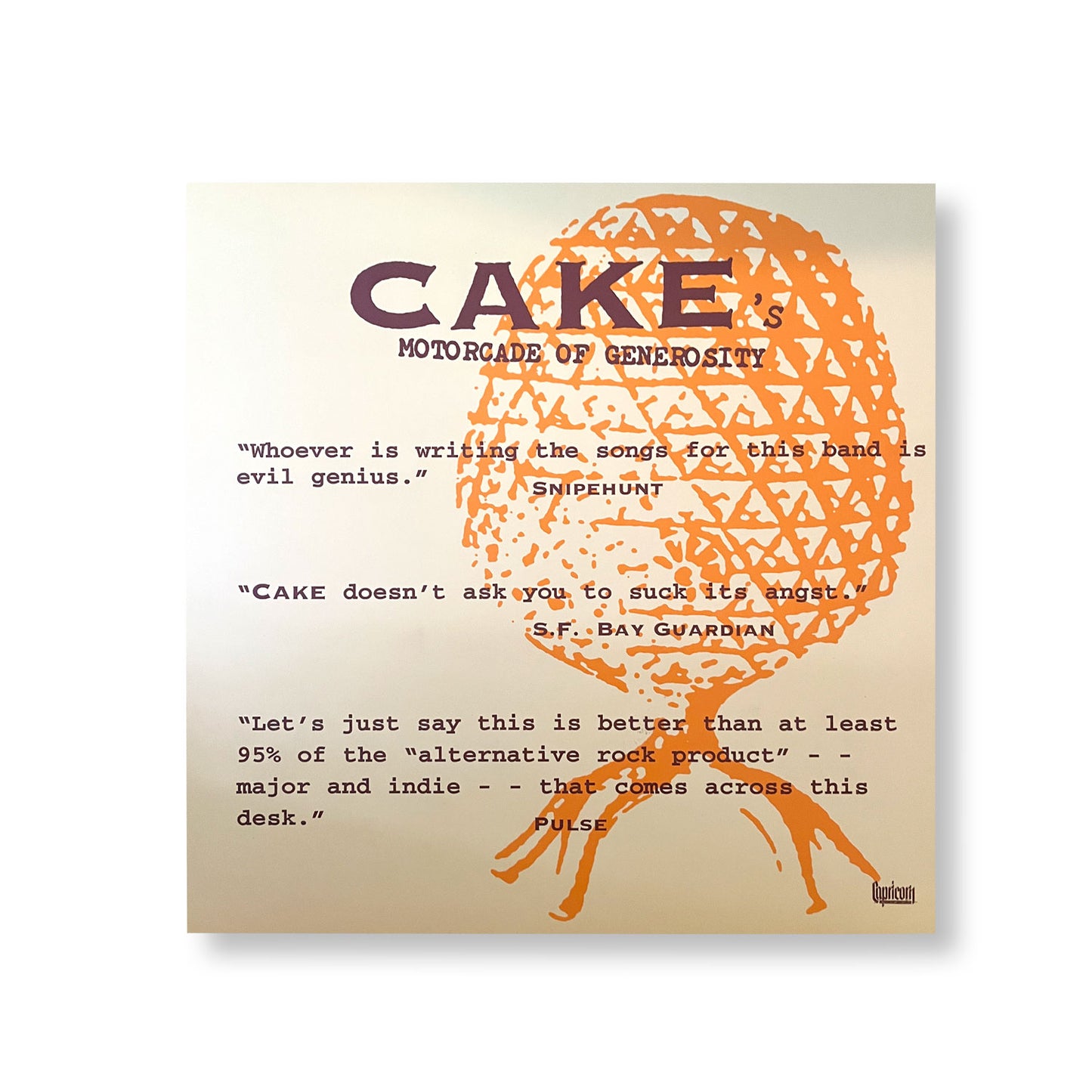 Cake "Motocrade of Happiness" 12 x 12" Original Double-sided promotional flat