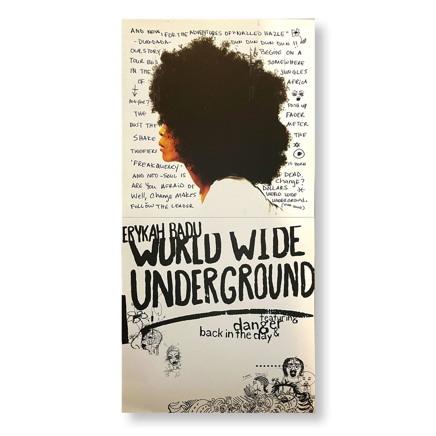 Erykah Badu, "World Wide Underground" 12 x 24" Double-sided promotional flats