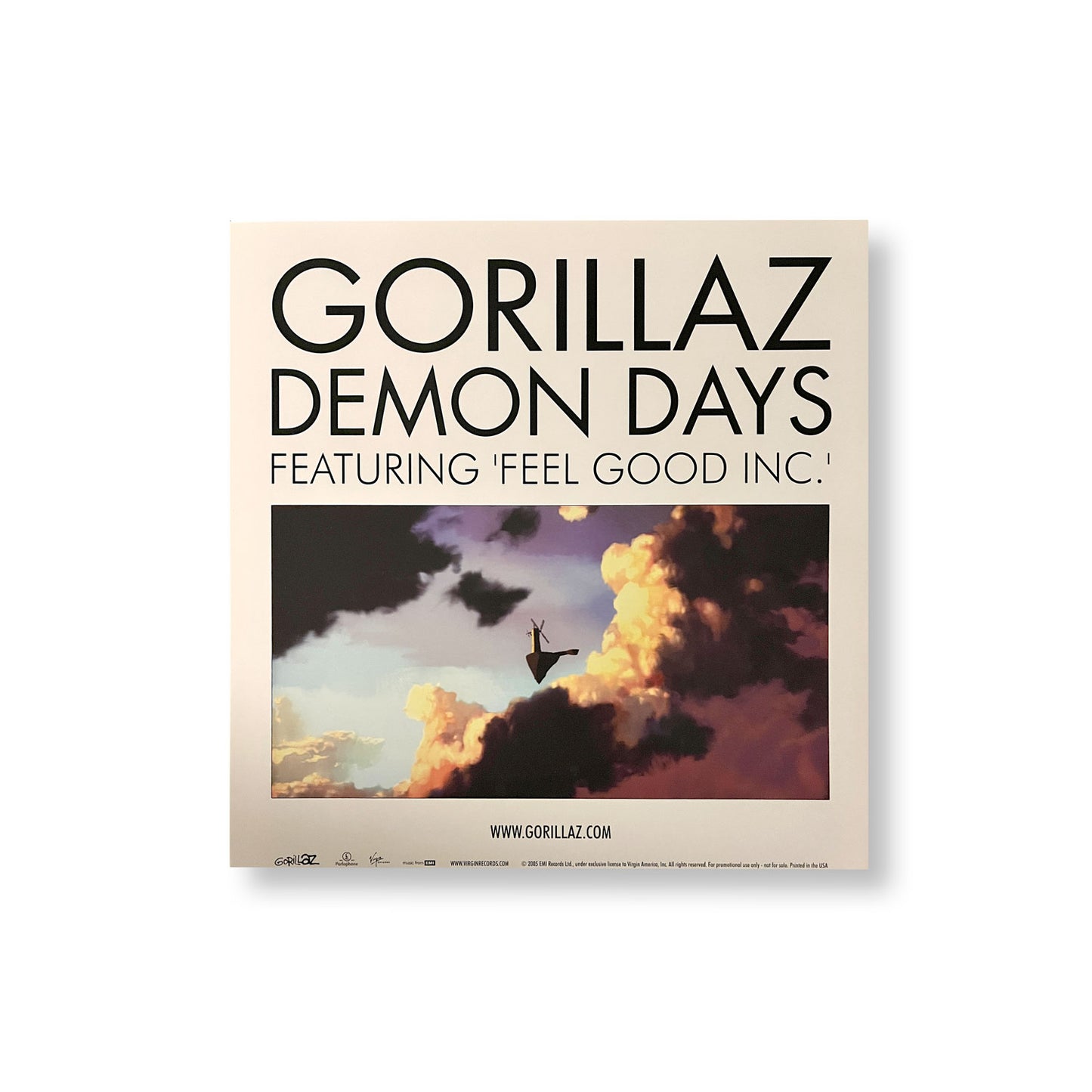 Gorillaz "Demon Days" 12 x 12" Original Double-sided promotional flat