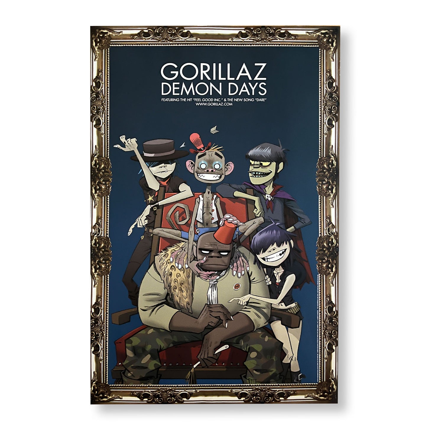 Gorillaz "Demon Days" 11 x 17" single sided promotional poster *Rare