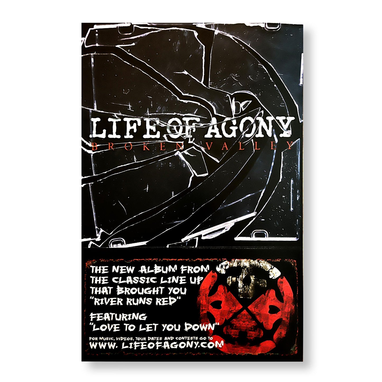 Life of Agony "Broken Valley" 11 x 17" double-sided promotional tour poster *Rare