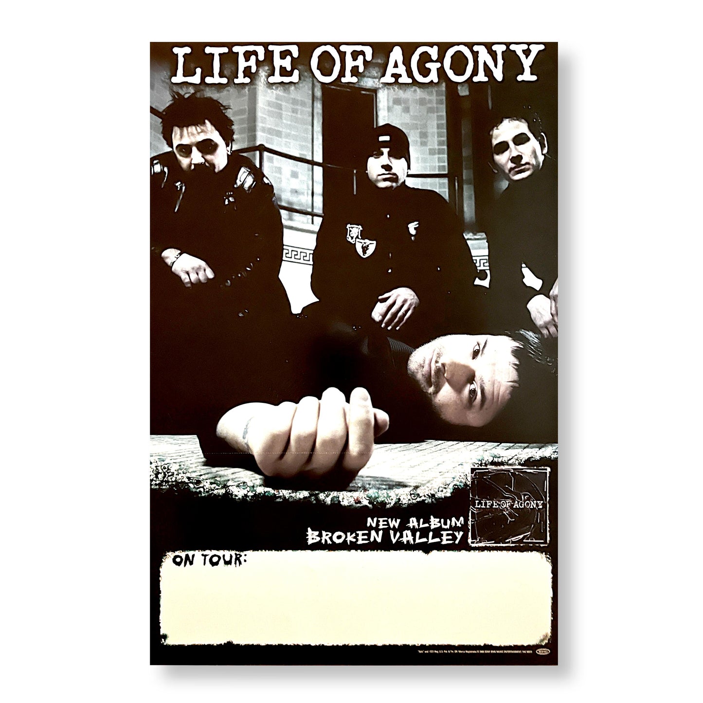 Life of Agony "Broken Valley" 11 x 17" double-sided promotional tour poster *Rare