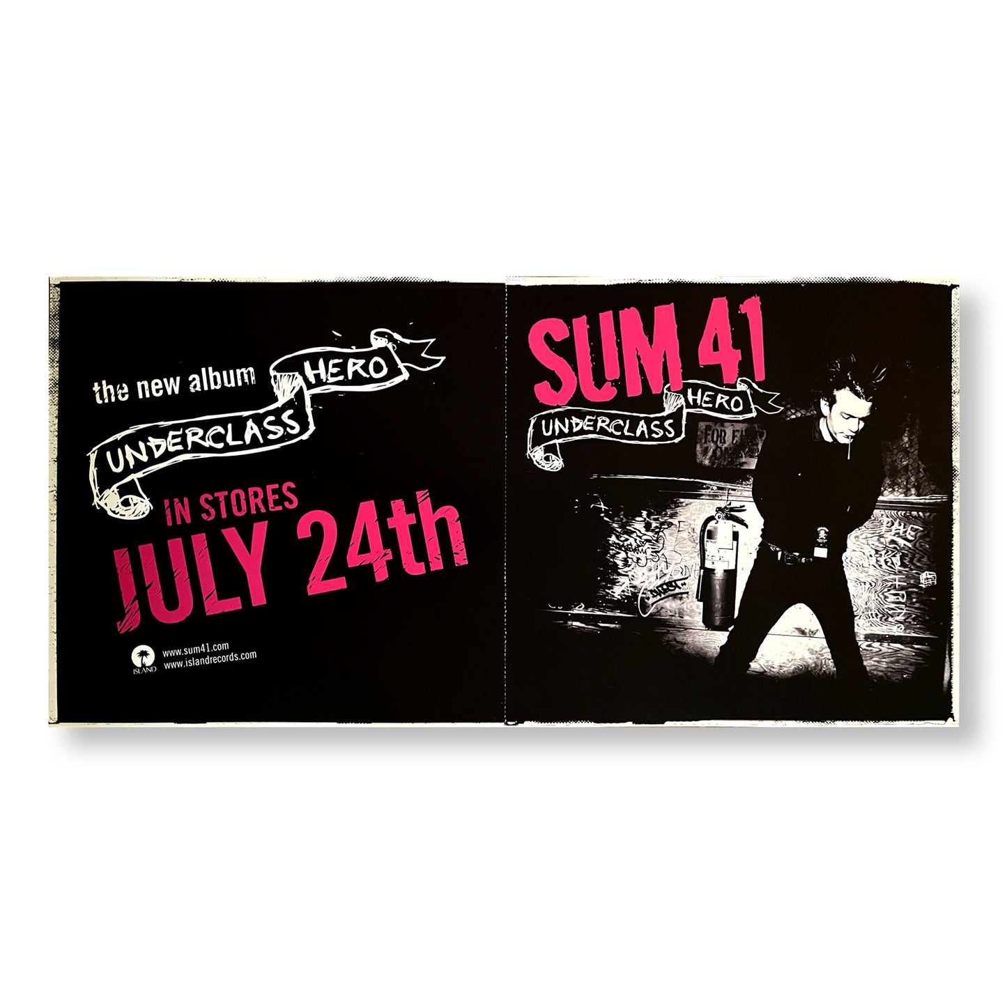 Sum 41, "Underclass Hero" 12 x 24" Double-sided promotional flats