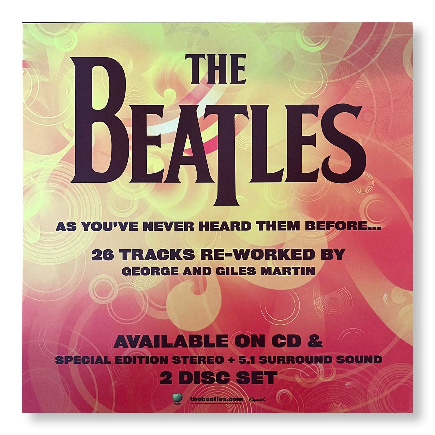 The Beatles, "Love" 12 x 12" Original Double-sided promotional flat