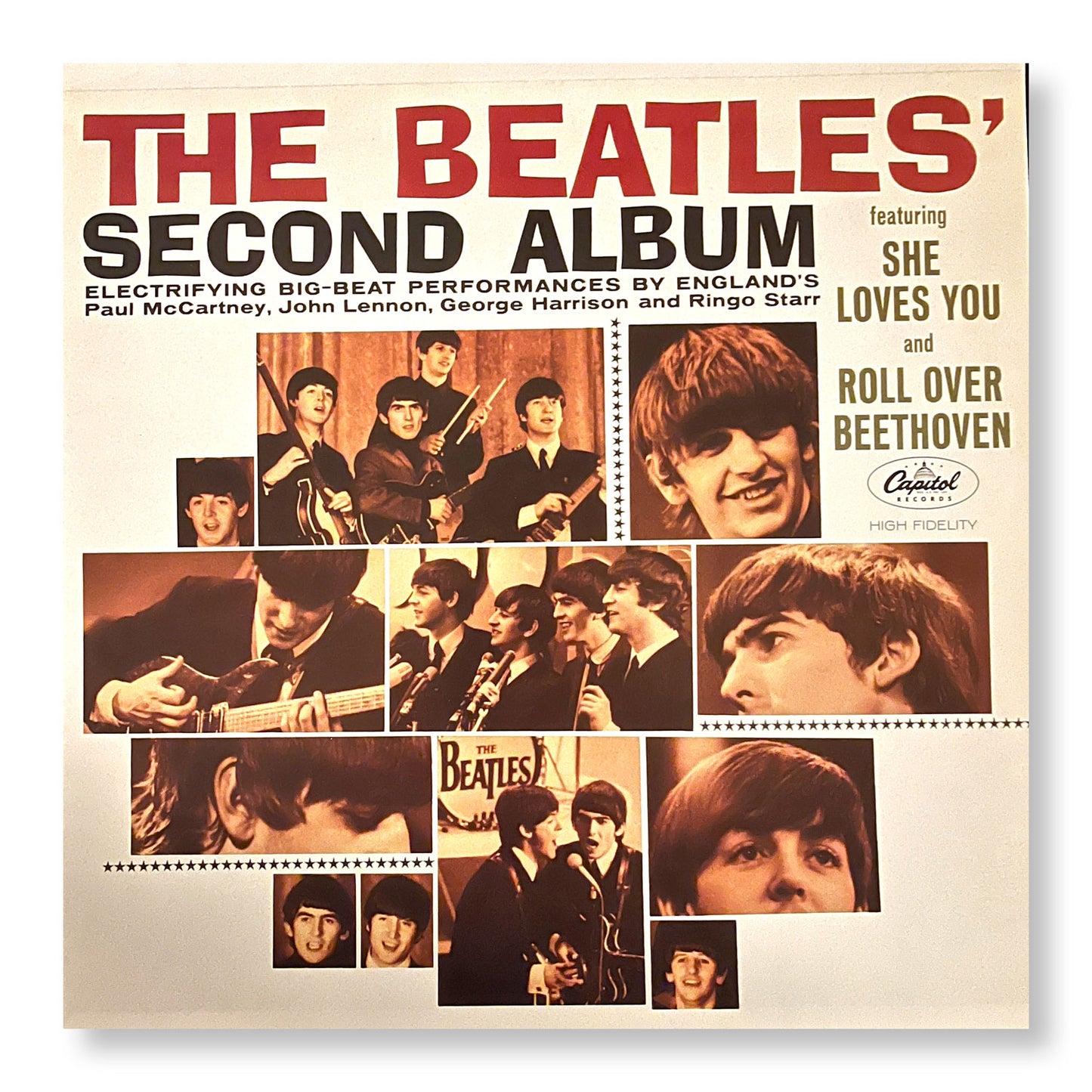 The Beatles, "Second Album" 12 x 12" Original Double-sided promotional flat
