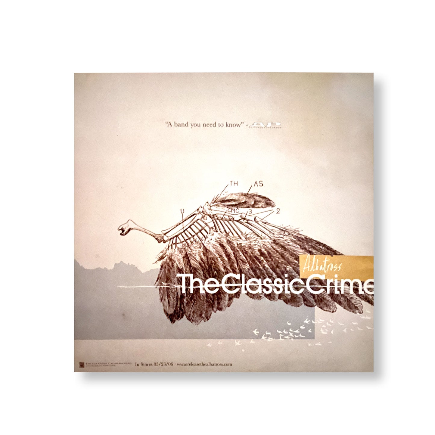 The Classic Crime, "Albatross" 12 x 12" Original Double-sided promotional flat