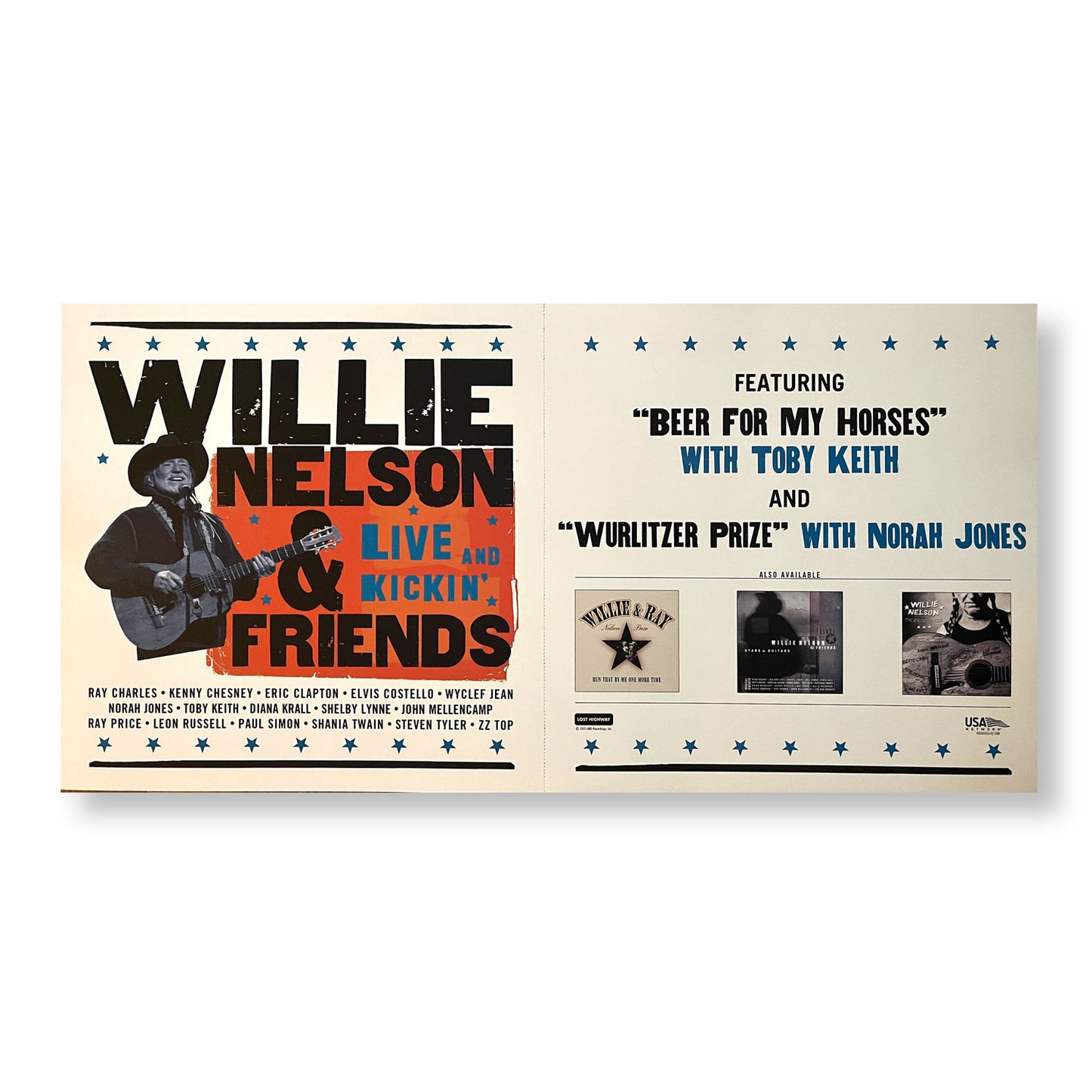 Willie Nelson & Friends 12 x 24" Double-sided promotional flats