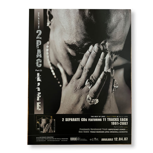 2pac "Best of Thug/Life" 18 x 24" Double-sided Promotional Poster