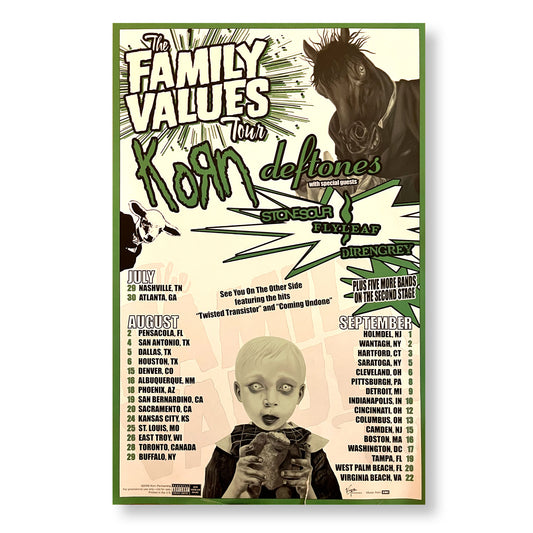 Family Values Tour: Korn/Deftones 11 x 17" Single-sided Promotional Poster