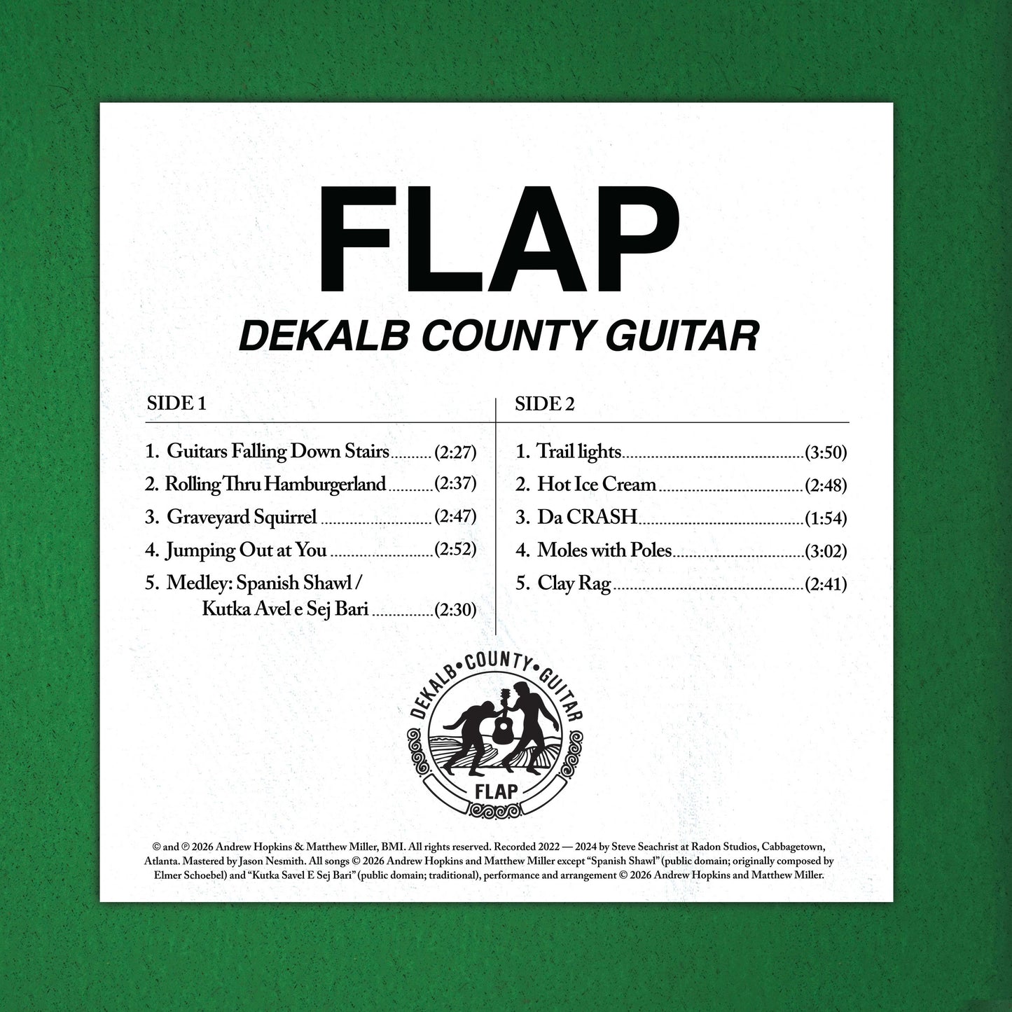 Flap "Dekalb County Guitar" Limited Ed. Vinyl