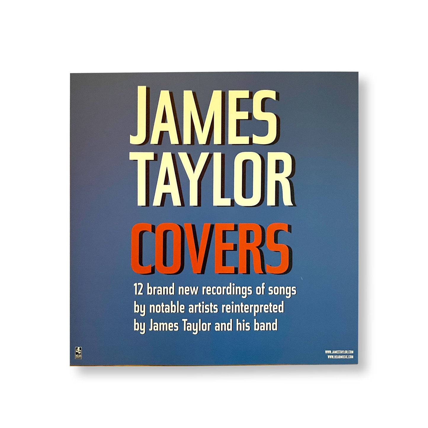 James Taylor "Covers" 12 x 12" Original Double-sided promotional flat