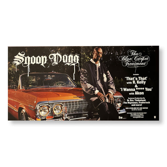 Snoop Dogg, "Tha Blue Carpet Treatment"  12 x 24" Double-sided promotional flats