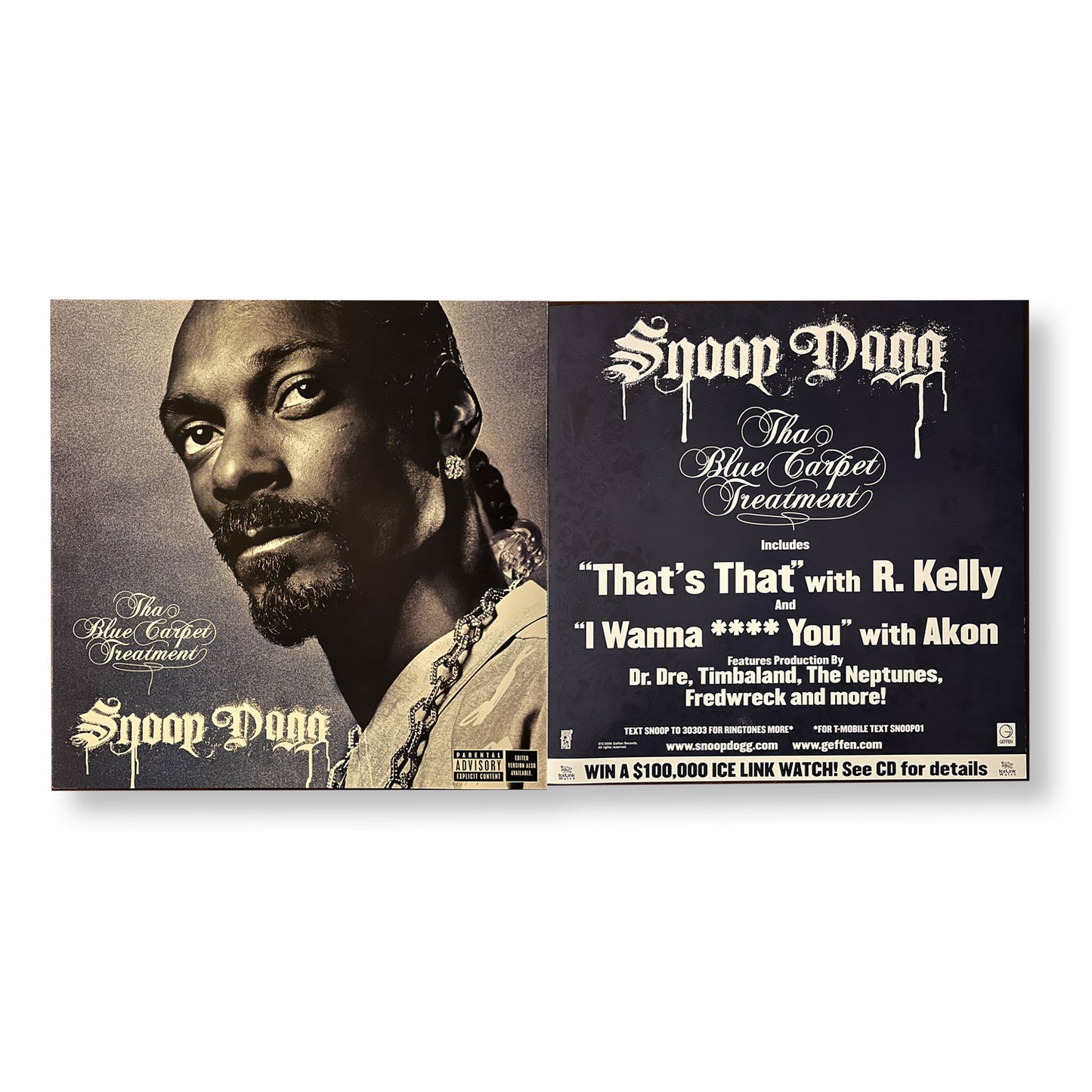 Snoop Dogg, "Tha Blue Carpet Treatment"  12 x 24" Double-sided promotional flats