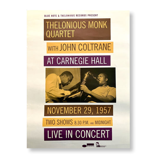 Thelonious Monk w/John Coltrane 18 x 24" double-sided Promotional Poster