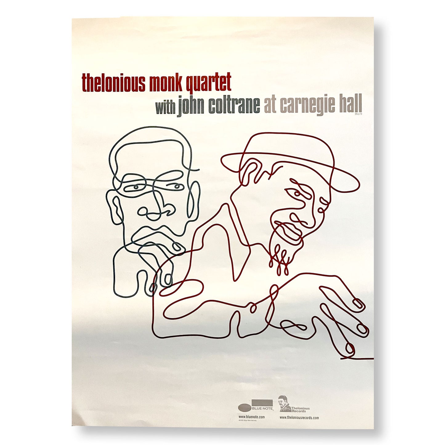 Thelonious Monk w/John Coltrane 18 x 24" double-sided Promotional Poster