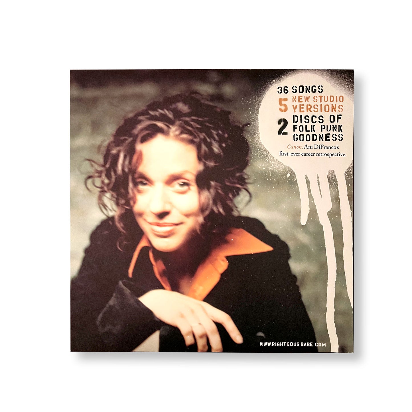 Ani Difranco "Canon"  12 x 12" Original Double-sided promotional flat #1