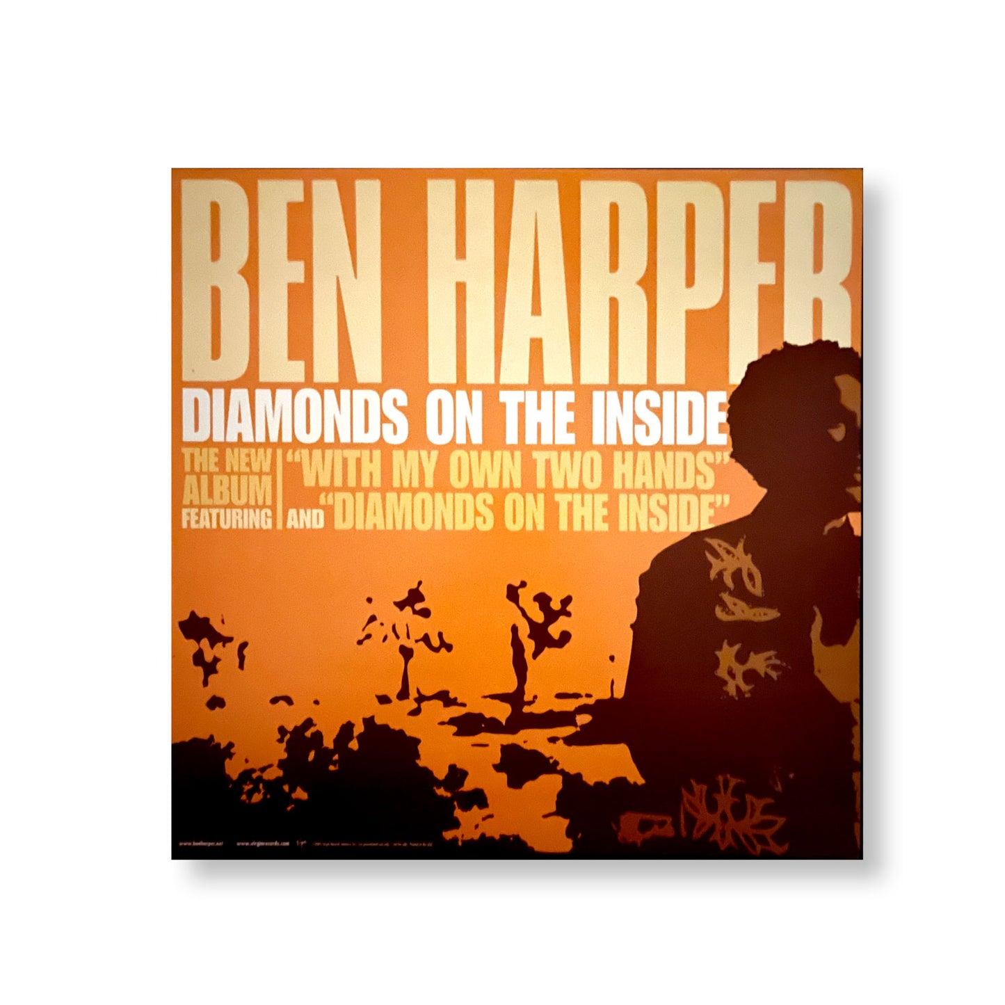 Ben Harper "Diamonds on the Inside"  12 x 12" Original Double-sided promotional flat