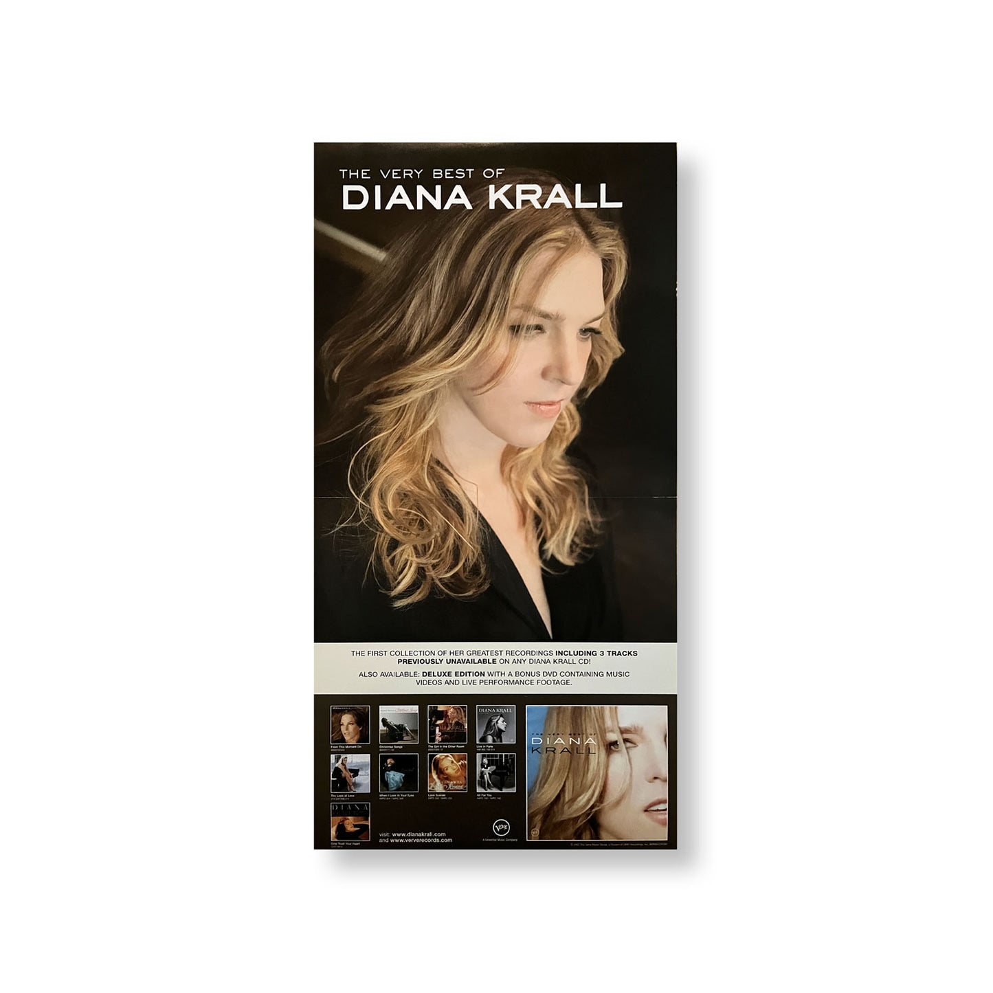 Diana Krall, "The Very Best Of Diana Krall"  12 x 24" Double-sided promotional flats *Rare