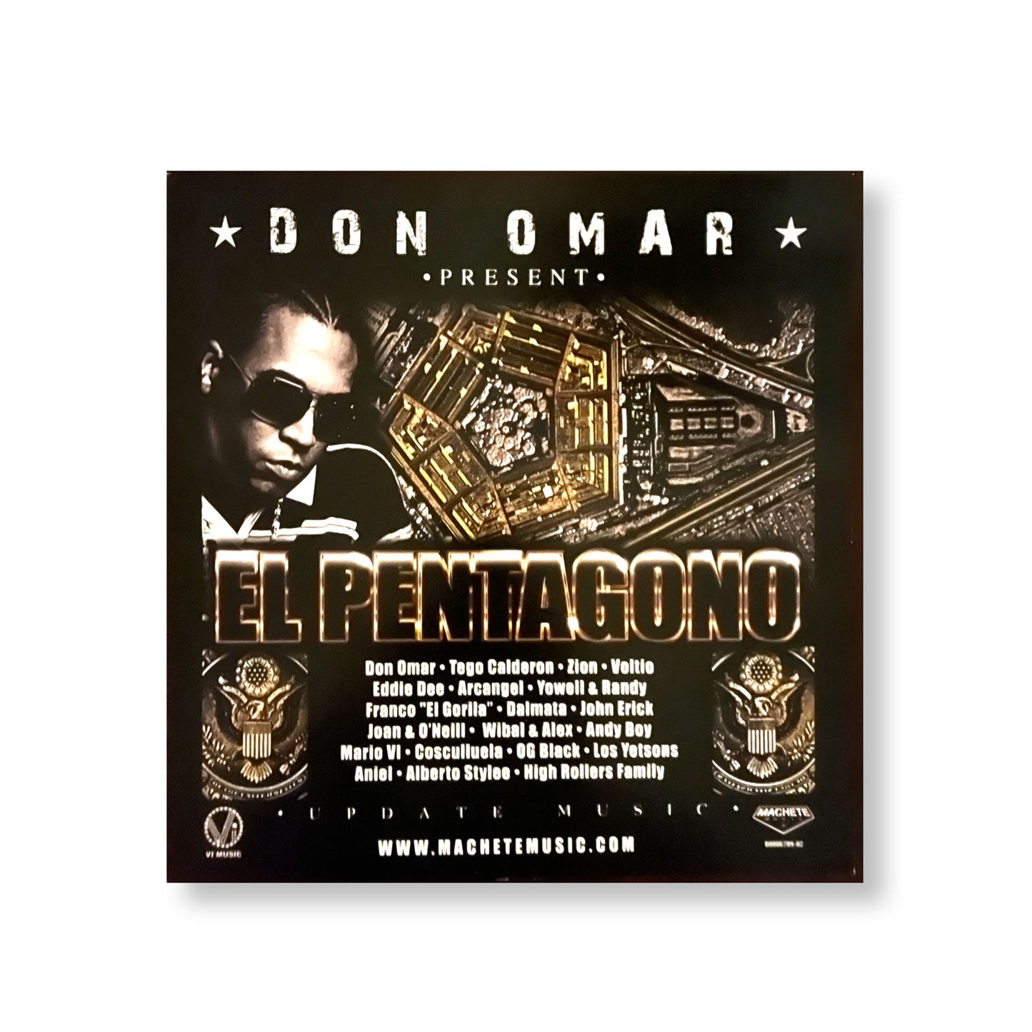 Don Omar, "El Pentagono" 12 x 12" Original Double-sided promotional flat (Copy)