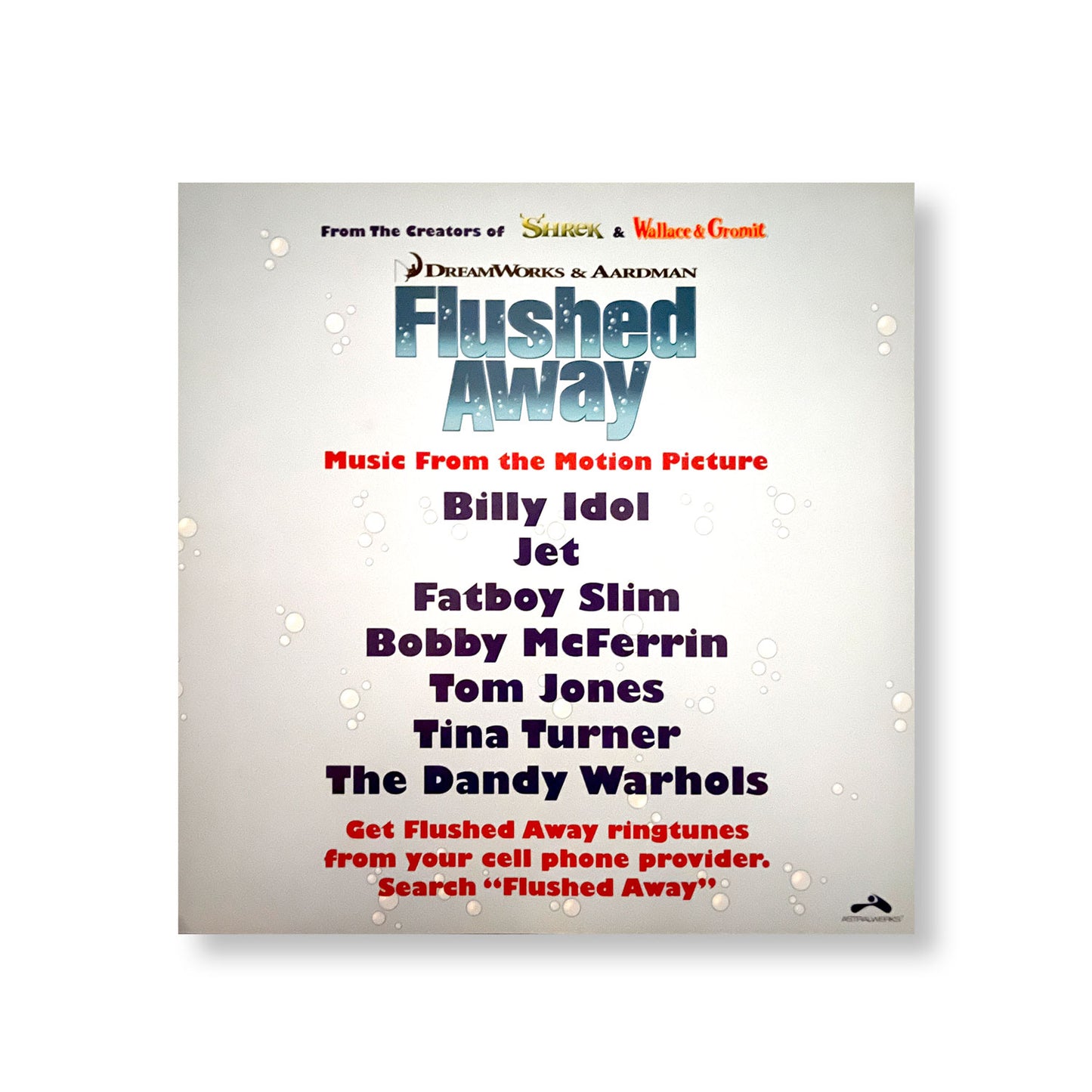 "Flushed Away" Original Motion Picture Soundtrack 12 x 12" Original Double-sided promotional flat