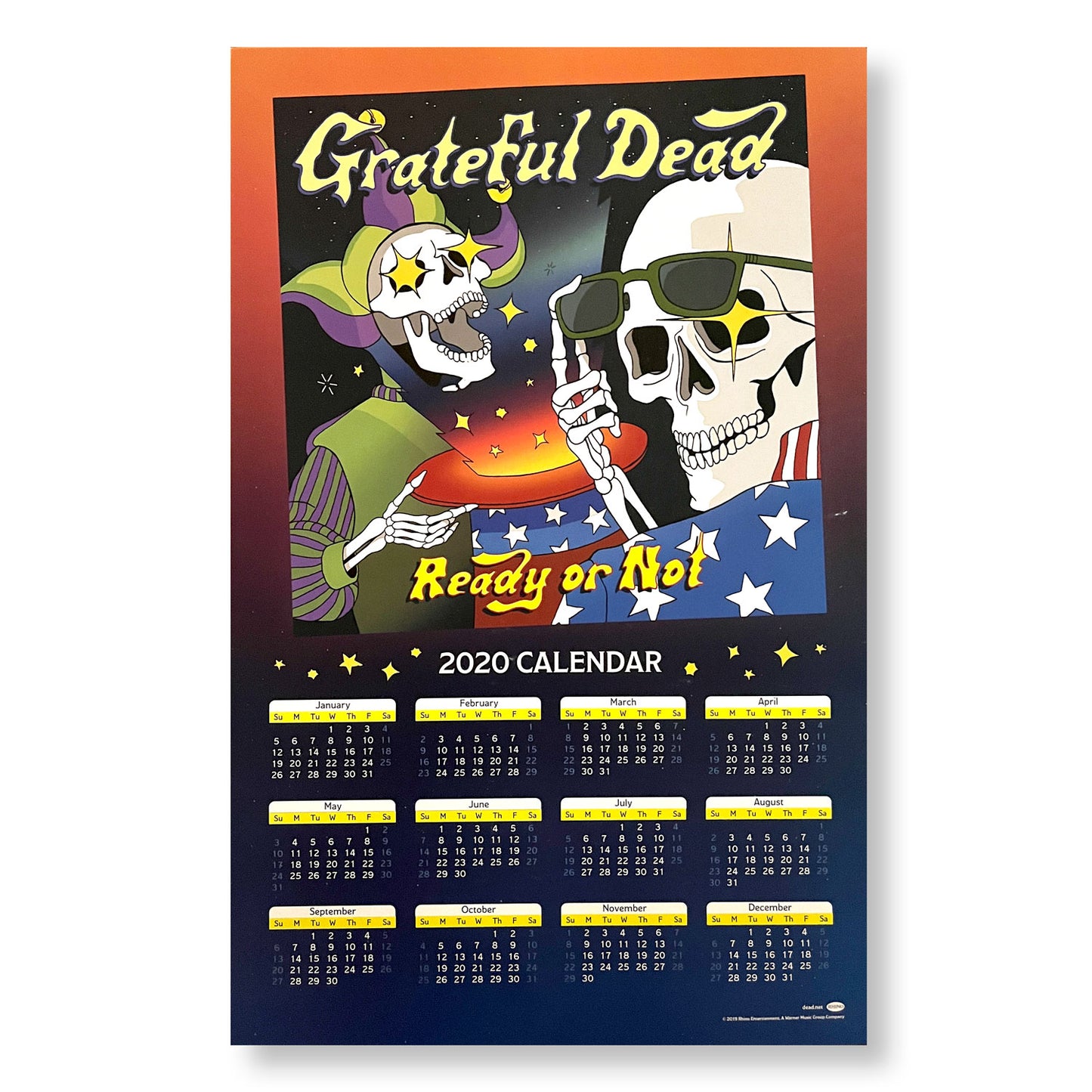 The Grateful Dead "2020 Calendar" 11 x 17" Single-sided Promotional Poster