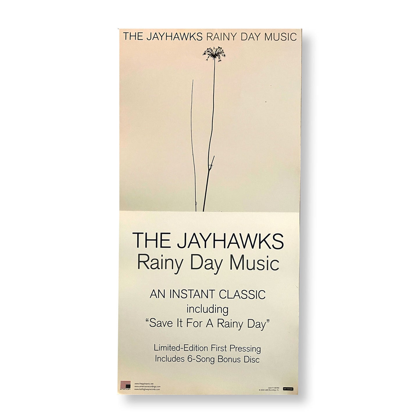 The Jayhawks, "Rainy Day Music"  12 x 24" Double-sided promotional flats