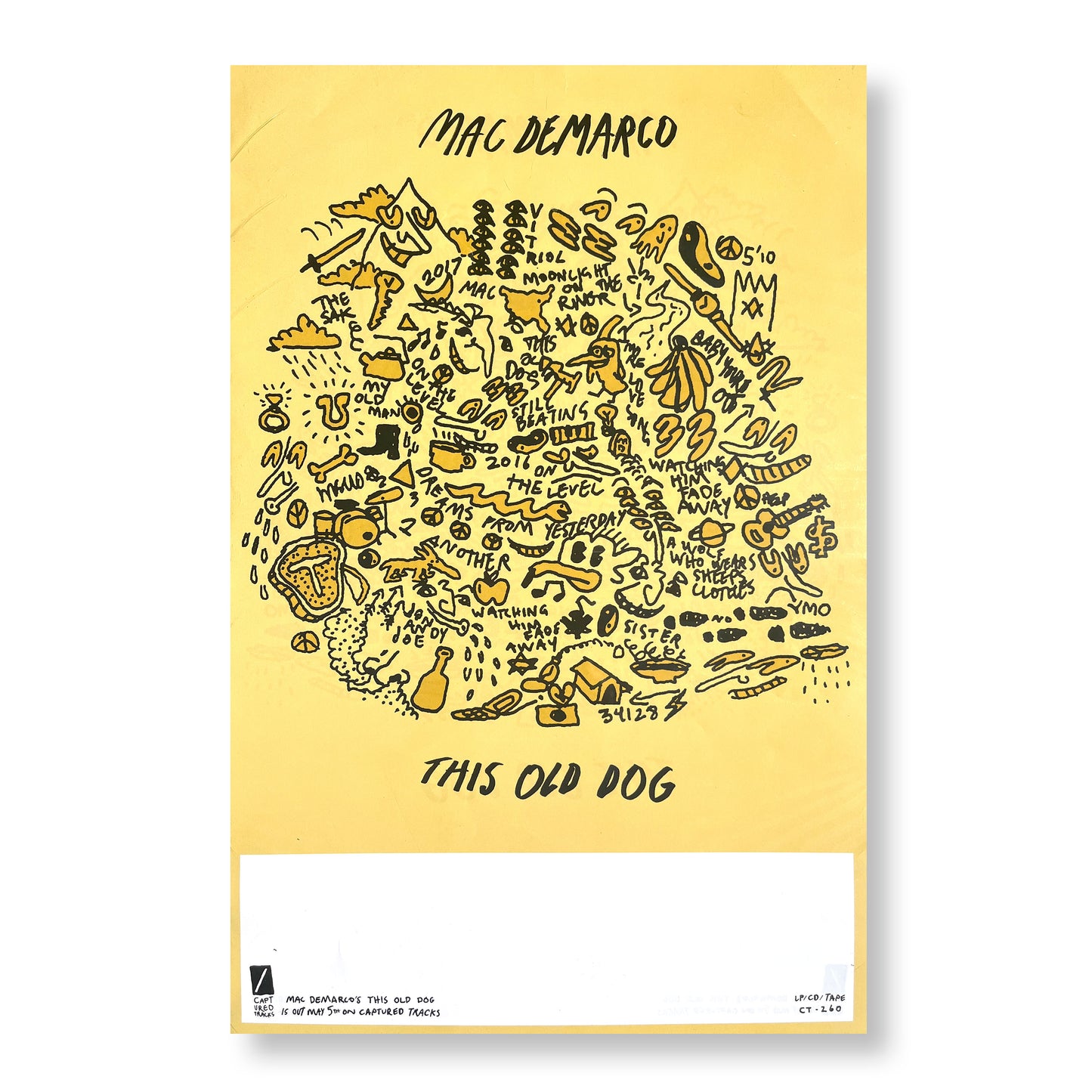 Mac Demarco "This Old Dog" 11 x 17" double-sided promotional poster *Rare