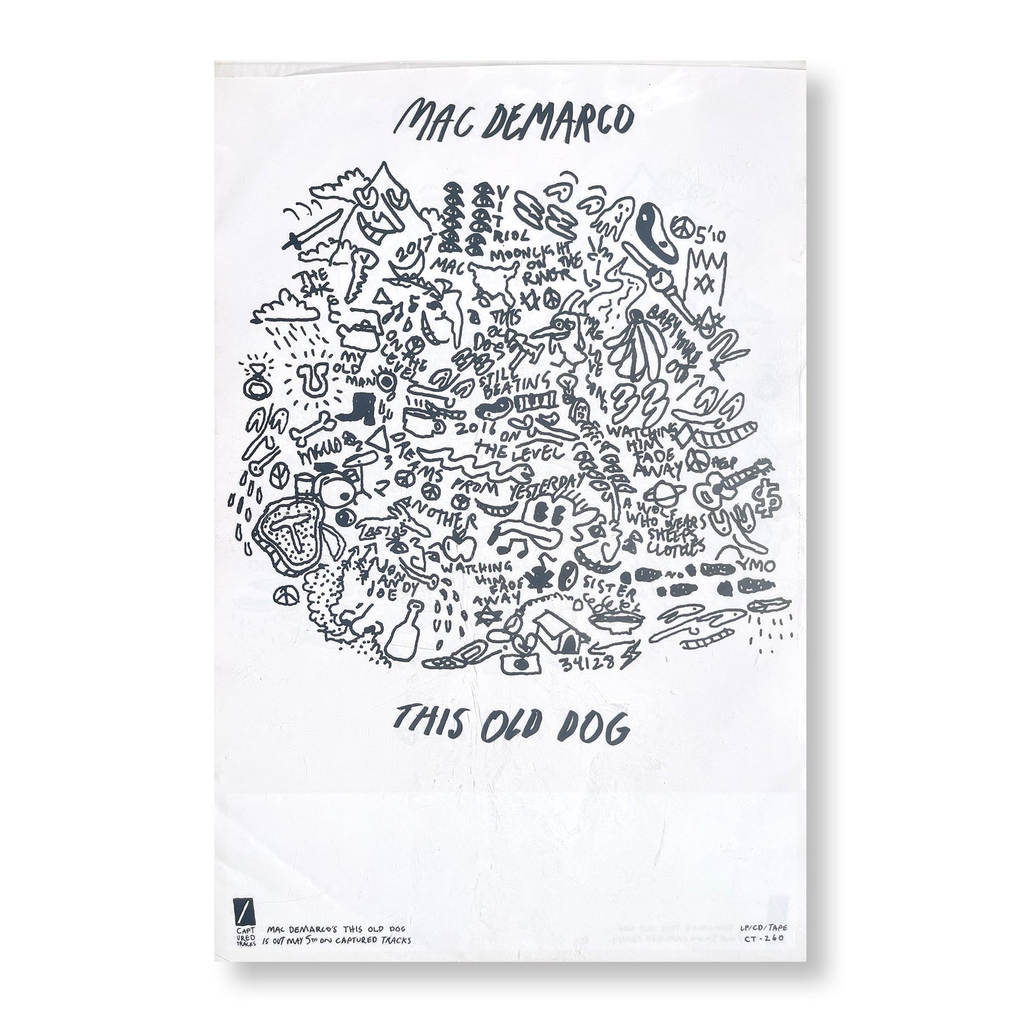 Mac Demarco "This Old Dog" 11 x 17" double-sided promotional poster *Rare