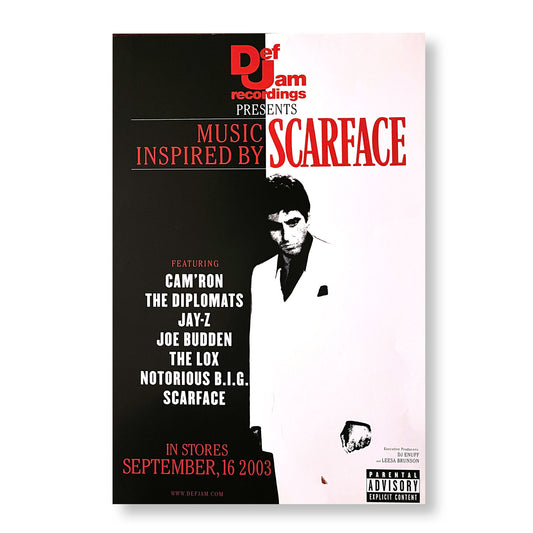 Music Inspired by "Scarface" 11 x 17" single sided promotional poster *Rare