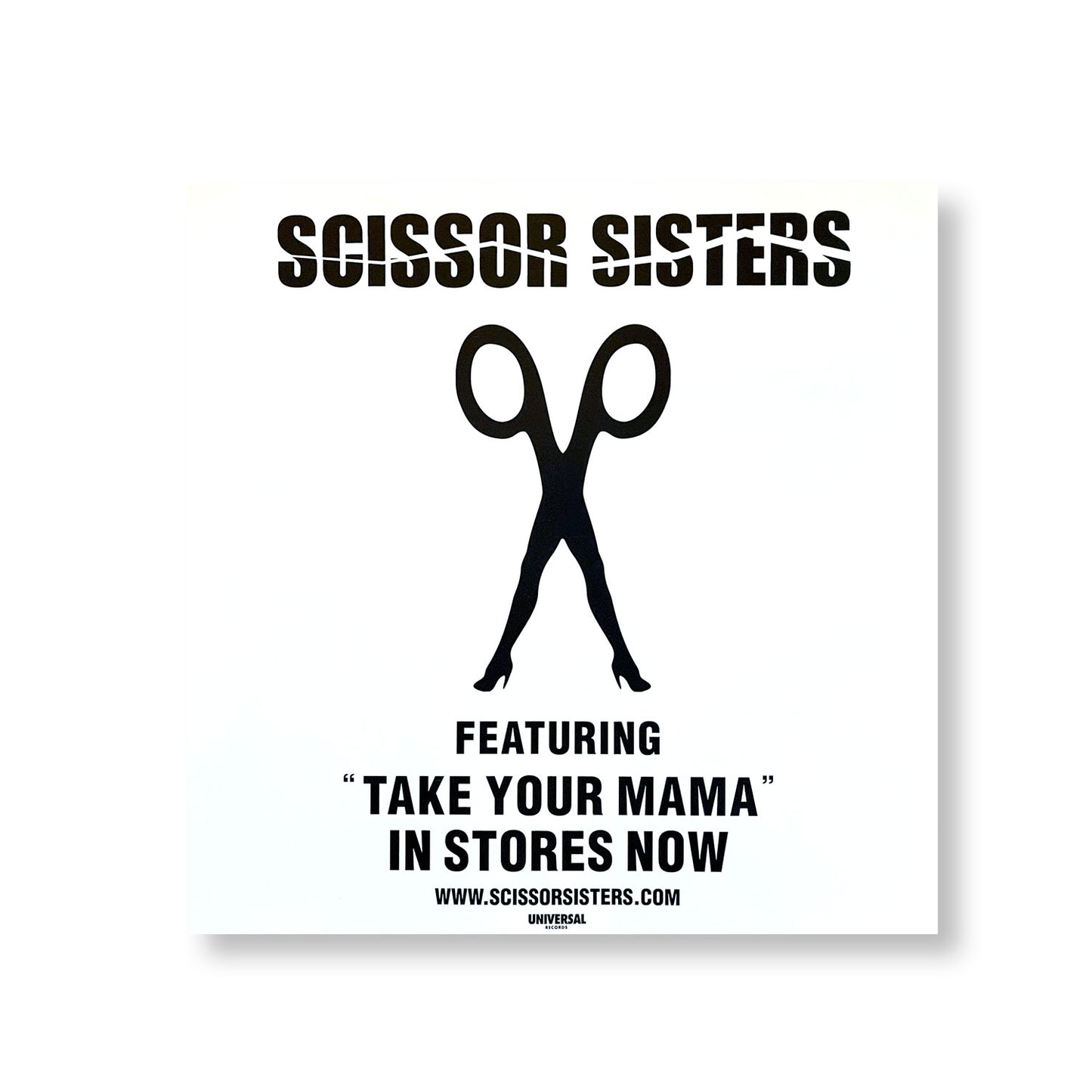 Scissor Sisters 12 x 12" Original Double-sided promotional flat