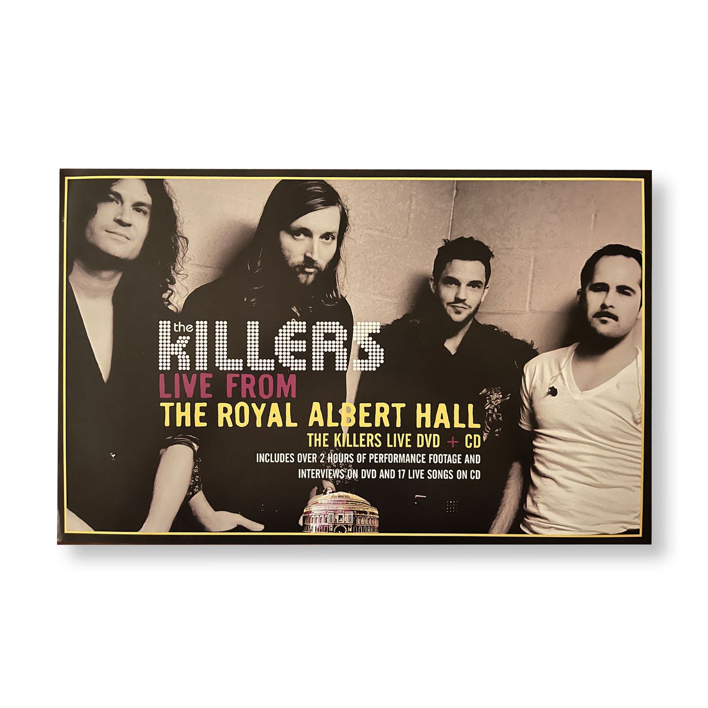 The Killers "Live from Royal Albert Hall" 11 x 17" double-sided promotional tour poster *Rare