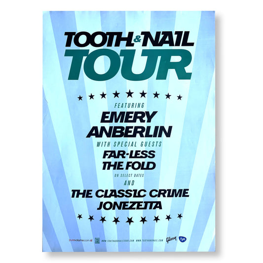 Tooth & Nail Festival ( Emery / Anberlin ) 18 x 24" Single-sided Promotional Tour Poster